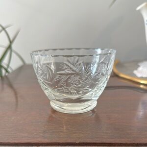 Vintage Crystal Pin Wheel Small Bowl